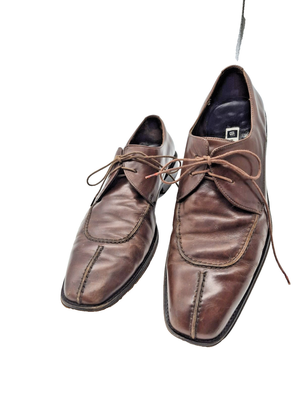 Bachrach City Split Toe Oxford Brown Leather Lace-Up Shoes Size 10 M